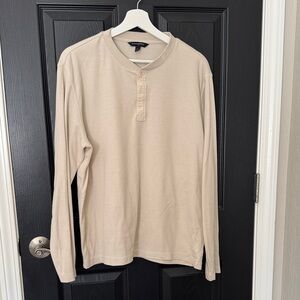Banana Republic Cream Long Sleeve Henley